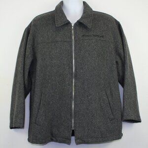 Vintage Indian Motorcycle Wool Zip Jacket Coat (L/XL)